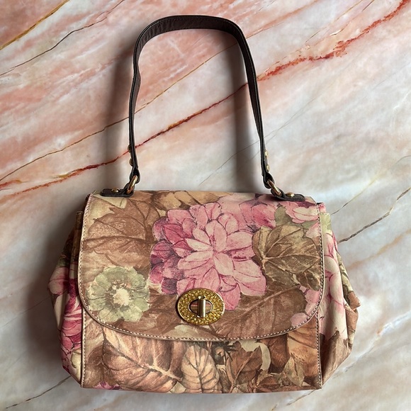 PEPPERMINT | Floral leather shoulder tote bag - Picture 2 of 9